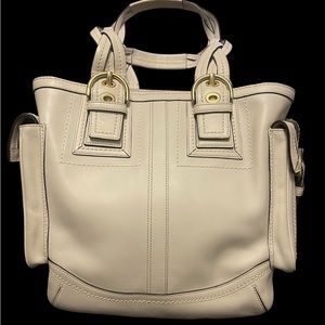 Coach White Tote